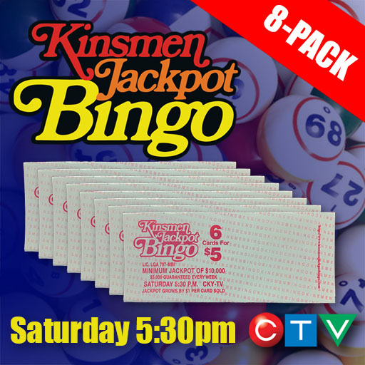 Kinsmen Jackpot Bingo Cards Online